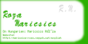 roza maricsics business card